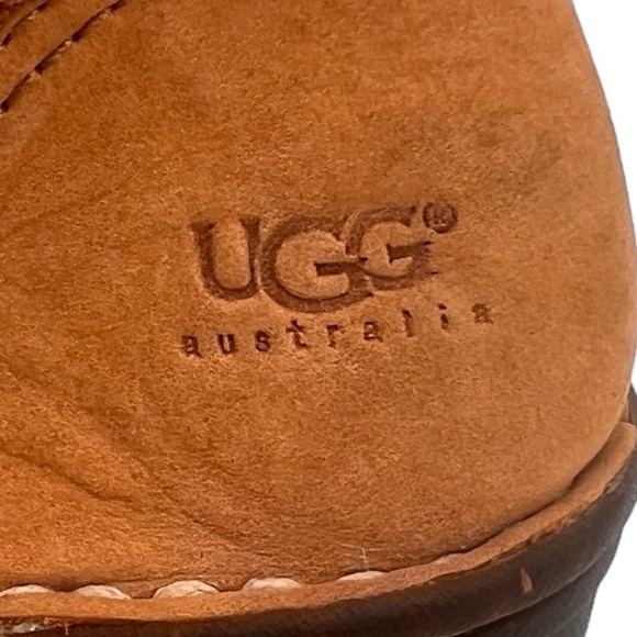 UGG Tan Ankle Boots with Knit Cuff - Picture 2 of 8